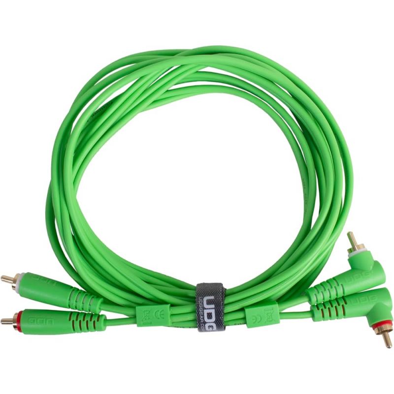Аудиокабель UDG Set RCA Straight-RCA Angled Green 3m (U97005GR)